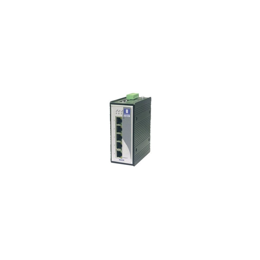 Switch industriale su guida DIN 5 porte Fast Ethernet (10/100), non gestito, IP30