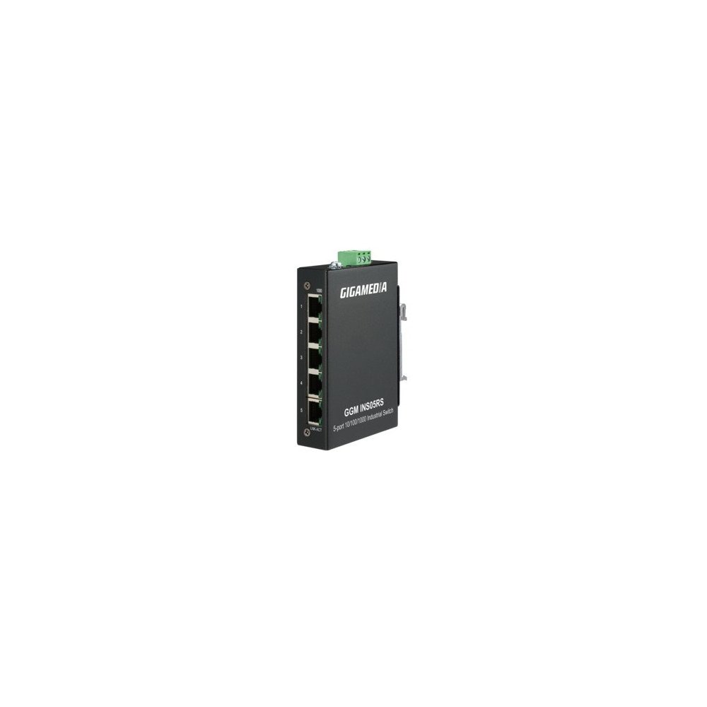 Switch industriale su guida DIN 5 porte Gigabit (10/100/1000), non gestito, IP30