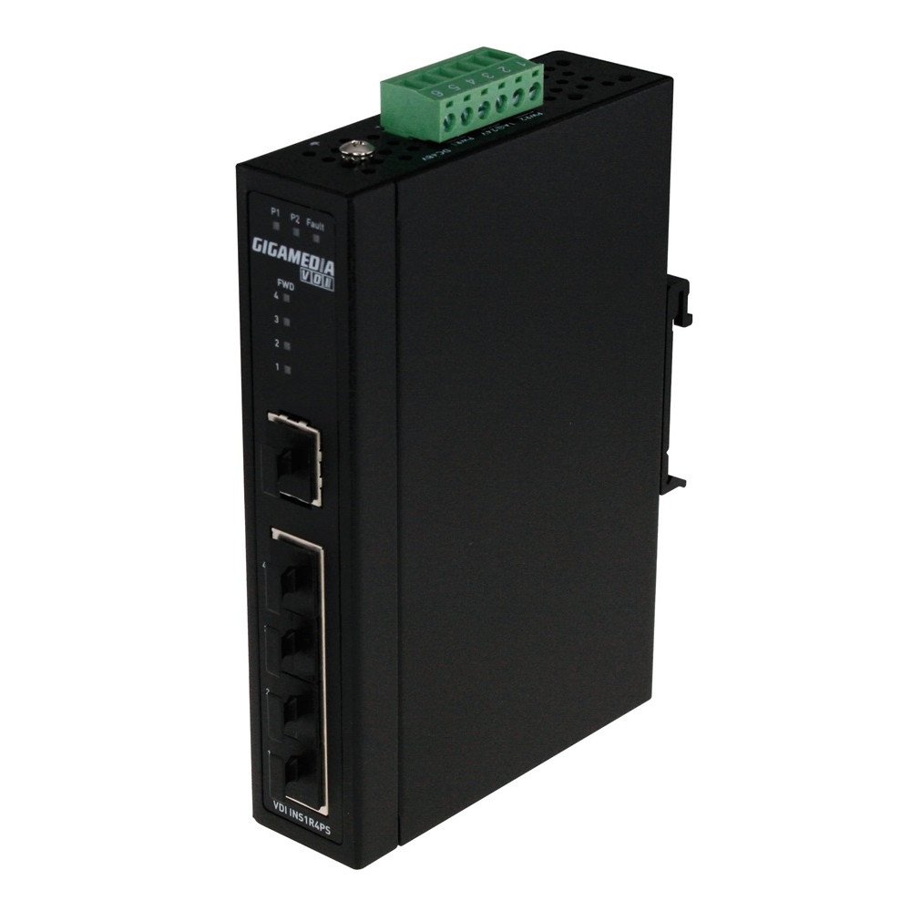 Switch per guida DIN industriale non gestito 5 porte 10/100Base-TX incl. 4 PoE (60 W)