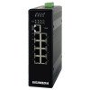 Switch gestito PoE+ su guida DIN 8 porte Gigabit, budget PoE 240 W, IP30