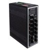 Switch gestito PoE+ su guida DIN 8 porte Gigabit + 4 porte SFP, budget PoE 240 W, IP30
