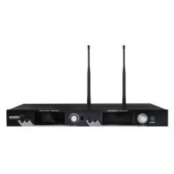 Kit microfoni wireless UHF: 2 microfoni palmari + ricevitore dual channel