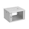 Armadio rack 19" a parete 6U 600x500, porta vetro, pannelli laterali removibili, IP20