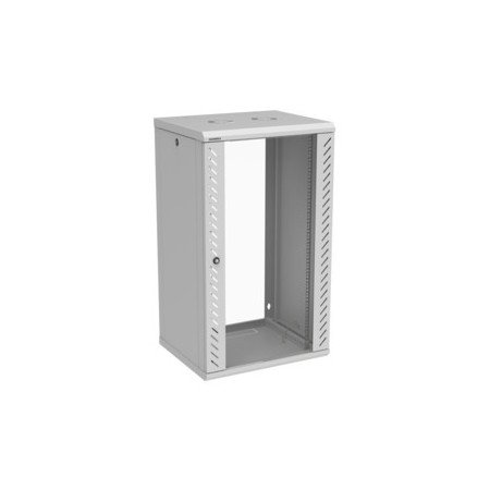 Armadio rack 19" a parete 6U 600x500, porta vetro, pannelli laterali removibili, IP20