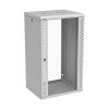 Armadio rack 19" a parete 6U 600x500, porta vetro, pannelli laterali removibili, IP20