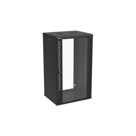 Armadio rack 19" a parete 6U 600x500, porta vetro, pannelli laterali removibili, IP20