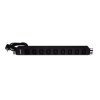 PDU 19" 9 prese IEC C13 (10A), 1U, cavo Schuko 2 m, nero