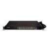 Switch PoE+ non gestito 24 porte 10/100 + 2 combo RJ45/SFP, budget PoE 370 W, rack 19"
