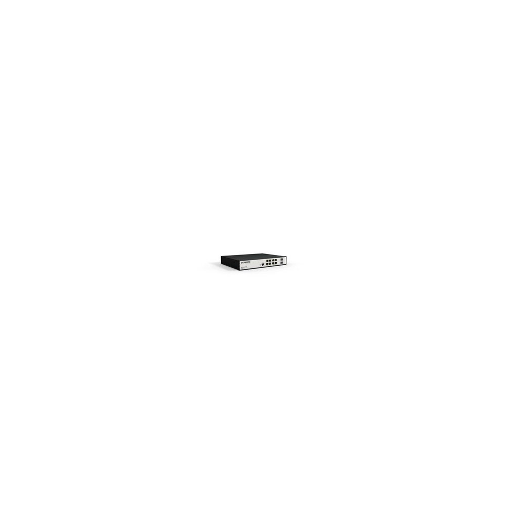 Smart switch PoE+ gestibile 8 porte Gigabit + 2 SFP, budget PoE 130 W, Layer 2, rack 19"