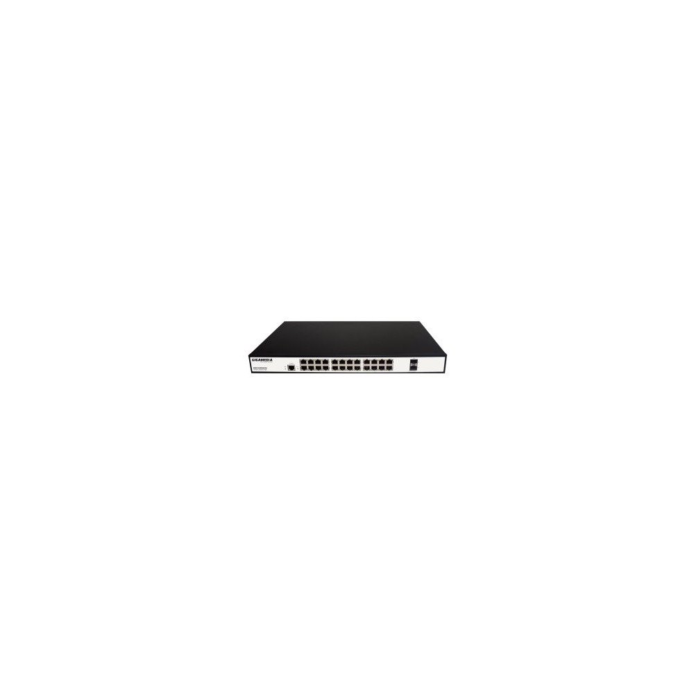 Smart switch PoE+ gestibile 24 porte Gigabit + 2 SFP, budget PoE 370 W, Layer 2, rack 19"