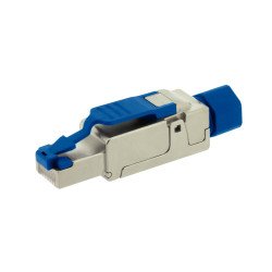 Connettore RJ45 schermato da campo Cat.6A 10G, 4PPoE 90W, per cavi AWG 23–26, compatto (45 mm)