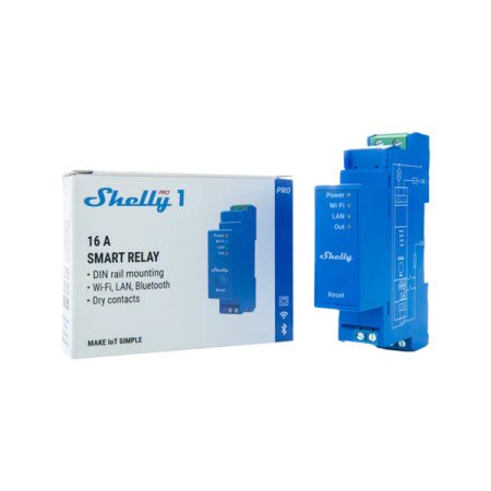 Shelly Pro 1 v.1 WiFi + LAN – Relè DIN Smart Home