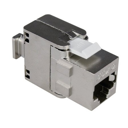 Jack RJ45 Cat.6A schermato 10G tool‑free – T568A/B, contatti oro 50 µin, per cavi AWG 22–26