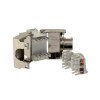 Jack RJ45 Cat.6A schermato 10G tool‑free – T568A/B, contatti oro 50 µin, per cavi AWG 22–26