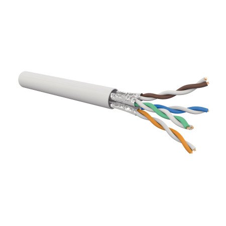 Cavo Cat.6A U/FTP LSZH Dca AWG23 – 10G, PoE/PoE+/4PPoE, bianco RAL 9003, bobina 500 m