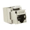 Pack 24 jack RJ45 Cat.6A schermati STP 10G 4PPoE tool‑free – profondità 28 mm, 360° grounding, T568A/B