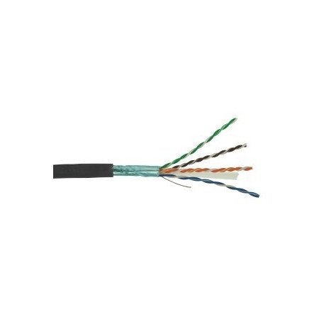 Cavo Cat.6 F/UTP AWG24 UV resistente – guaina PE per esterno, fino a 1G, nero, bobina 500 m