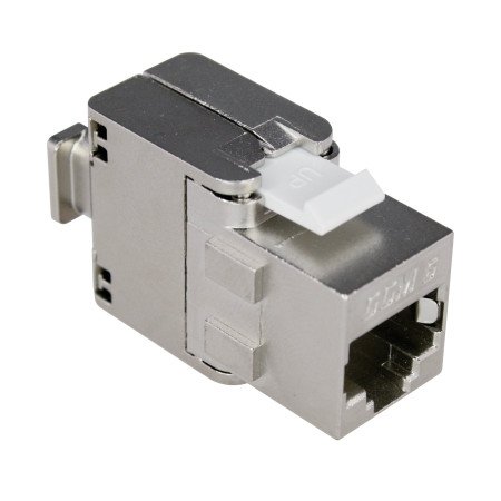 Keystone RJ45 Cat.6 schermato tool‑free – T568A/B, contatti oro 50 µin, per cavi AWG 22–24 (singolo o pack 24)