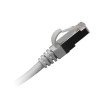 Patch cord Cat.6 S/FTP PVC 0,3–20 m – cavo rete schermato RJ45‑RJ45, snagless (grigio)