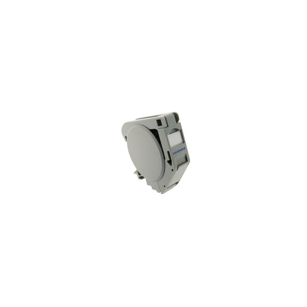 Modulo DIN per keystone RJ45 – adattatore guida OMEGA 15 mm, metallo, grigio, 18×70×75 mm