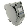 Modulo DIN per keystone RJ45 – adattatore guida OMEGA 15 mm, metallo, grigio, 18×70×75 mm