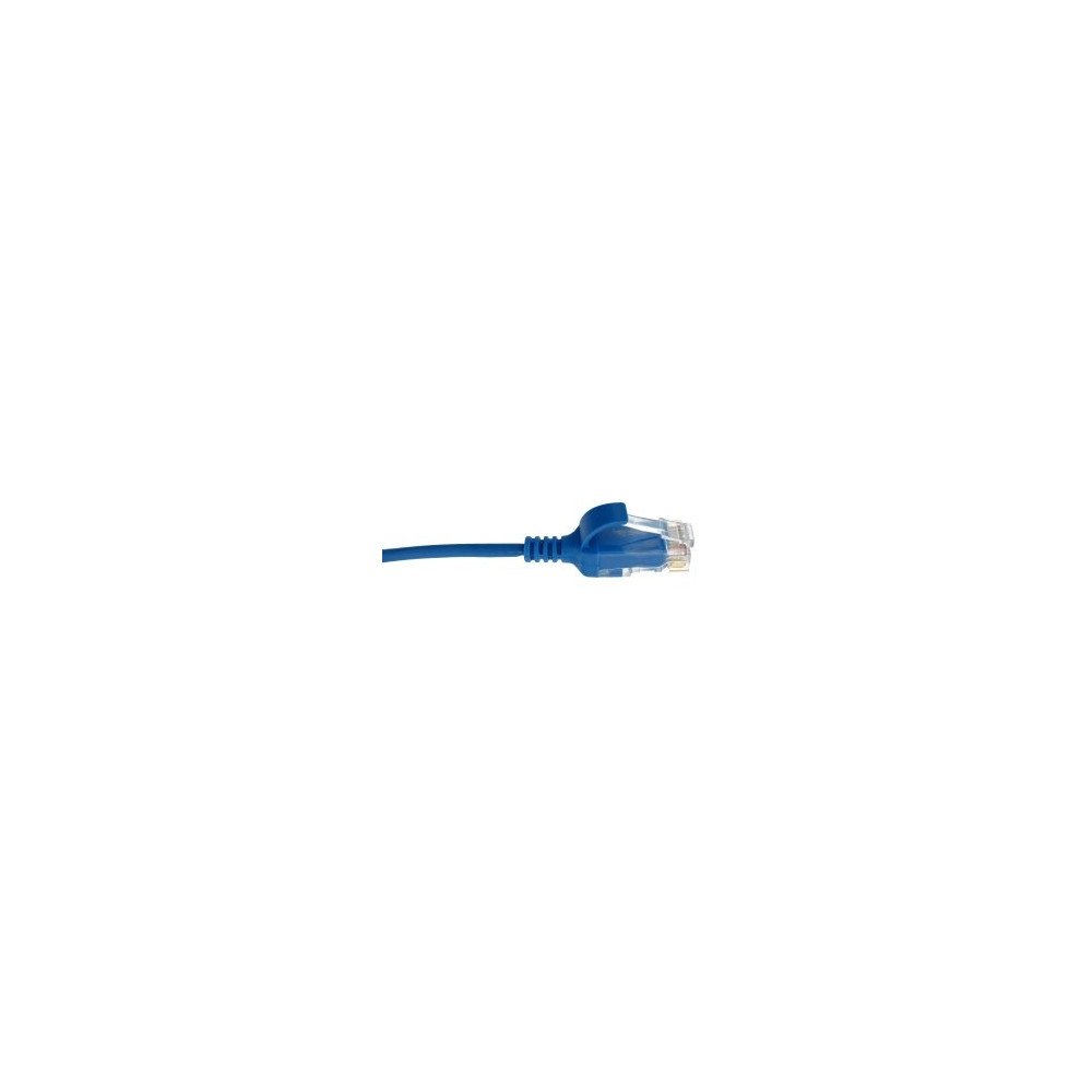 Pack 10 patch cord slim Cat.6 U/UTP LSZH 0,3–0,5 m – RJ45‑RJ45, snagless (blu, diametro 3,1 mm)