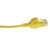 Pack 10 patch cord slim Cat.6 U/UTP LSZH 0,3–0,5 m – RJ45‑RJ45, snagless (giallo, diametro 3,1 mm)