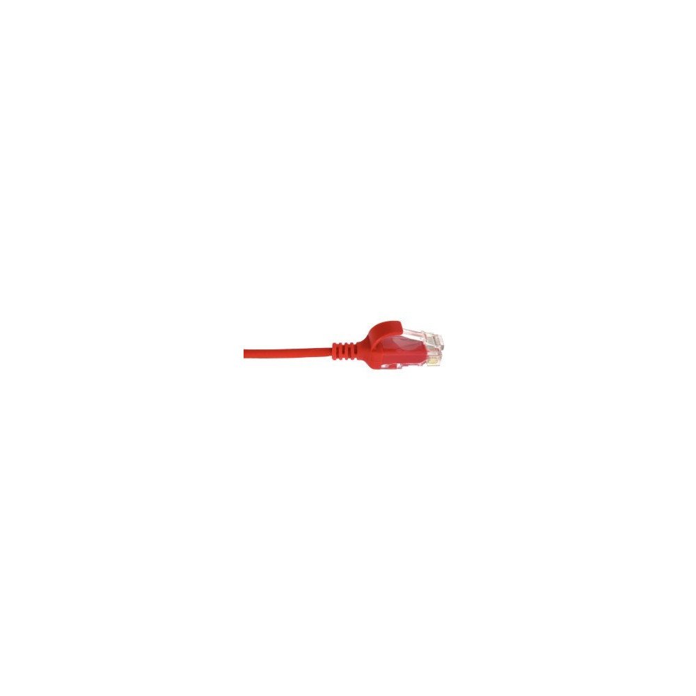 Pack 10 patch cord slim Cat.6 U/UTP LSZH 0,3–0,5 m – RJ45‑RJ45, snagless (rosso, diametro 3,1 mm)