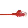 Pack 10 patch cord slim Cat.6 U/UTP LSZH 0,3–0,5 m – RJ45‑RJ45, snagless (rosso, diametro 3,1 mm)