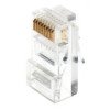 Connettori RJ45 Cat.6 UTP 8P8C da crimpare per cavi flessibili – trasparenti, Ø 5,4 mm (10 o 100 pz)