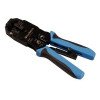 Pinza crimpatrice a cricchetto per connettori modulari RJ – 4P4C / 6P4C / 6P6C / 6DEC / 8P8C