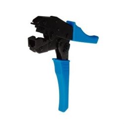 Pinza crimpatrice a cricchetto RJ45 per plug schermati Cat.6/EA su cavo rigido – per connettori Gigamedia (ferrula 7,2 mm)