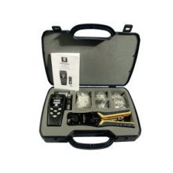 Kit crimpatrice RJ + tester continuità – con plug modulari e valigetta rigida