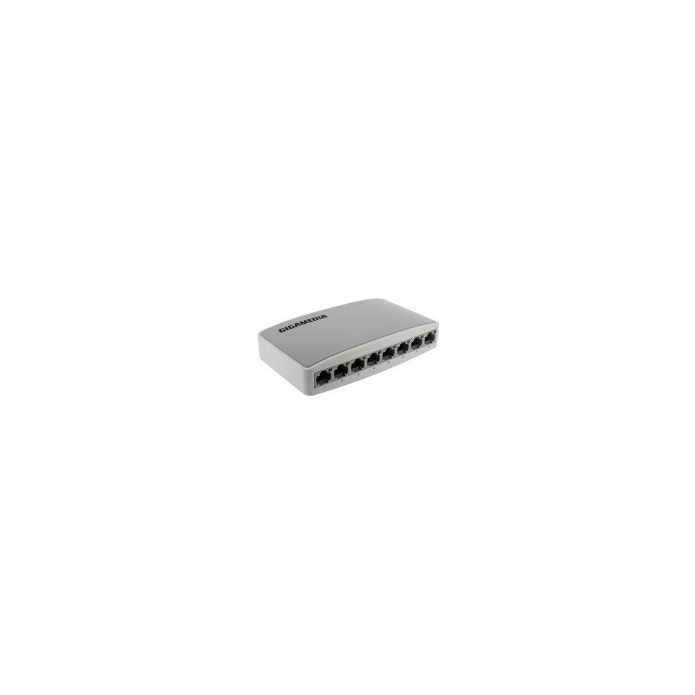 Switch Gigabit Ethernet non gestito 8 porte – fanless, auto MDI/MDIX, desktop, IP30