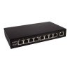 Switch PoE+ non gestito 9 porte Fast Ethernet (8 PoE+) – budget 110 W, fanless, desktop, Extended PoE