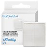 Shelly BLU Wall Switch 4 – Interfaccia smart Bluetooth a 4 pulsanti, multi‑click