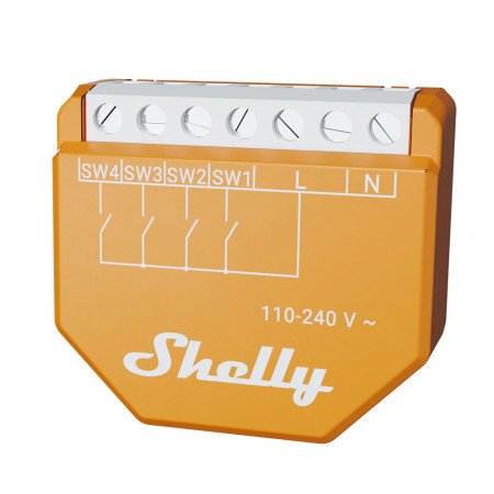 Shelly Wave i4 LR – modulo Z‑Wave 4 ingressi per scene e automazioni, Mesh o Long Range, da incasso