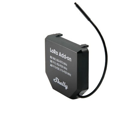 Shelly LoRa Add-on – espansione LoRa fino a 5 km per Shelly Gen3/Gen4 (EU868), con antenna esterna e scripting