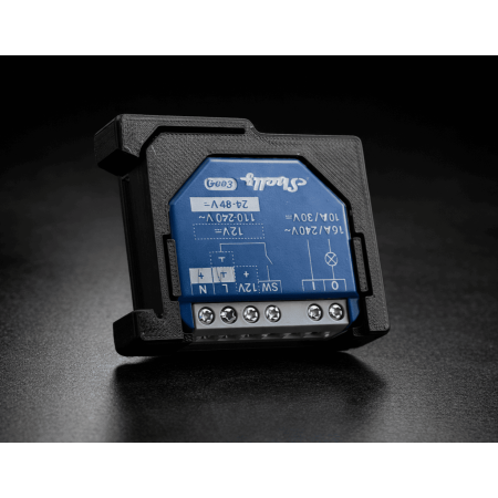 Supporto DIN Rail per Shelly Plus in ASA– Montaggio a Filo Quadro per Relè Smart Shelly Plus