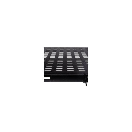 Mensola fissa 19" 1U, profondità 800 mm, nera – portata 100 kg