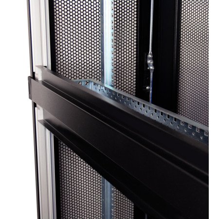 Armadio server S250 42U 800x1000 mm, smontabile – porte perforate reversibili, struttura in alluminio, nero
