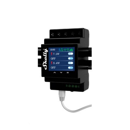 Shelly Pro 4PM v.2 – Interruttore smart DIN 4 canali con misurazione consumi per canale, 16A/canale (40A tot)