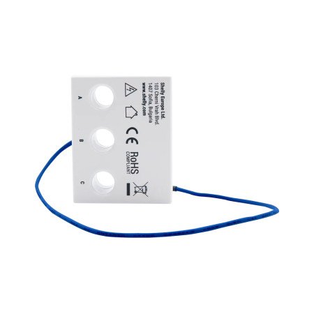 Shelly 3EM‑63T Gen3 – Misuratore energia trifase/3 circuiti 63A con terminali piatti, Wi‑Fi/Bluetooth, log 7 giorni