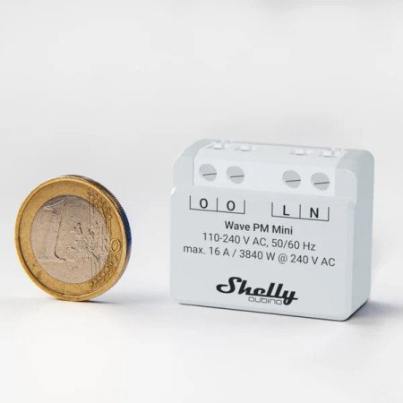 Shelly Wave PM Mini – Misuratore consumi Z‑Wave 16A da incasso  (hub necessario)
