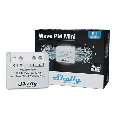Shelly Wave PM Mini – Misuratore consumi Z‑Wave 16A da incasso  (hub necessario)