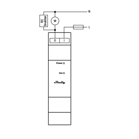 Shelly Pro 3EM Switch Add‑on – Modulo relè isolato per contattori (solo Pro 3EM / Pro 3EM 3CT63), 2A, DIN