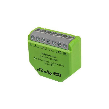 Shelly Dimmer Gen4 – dimmer intelligente, a canale singolo, per controllo luci