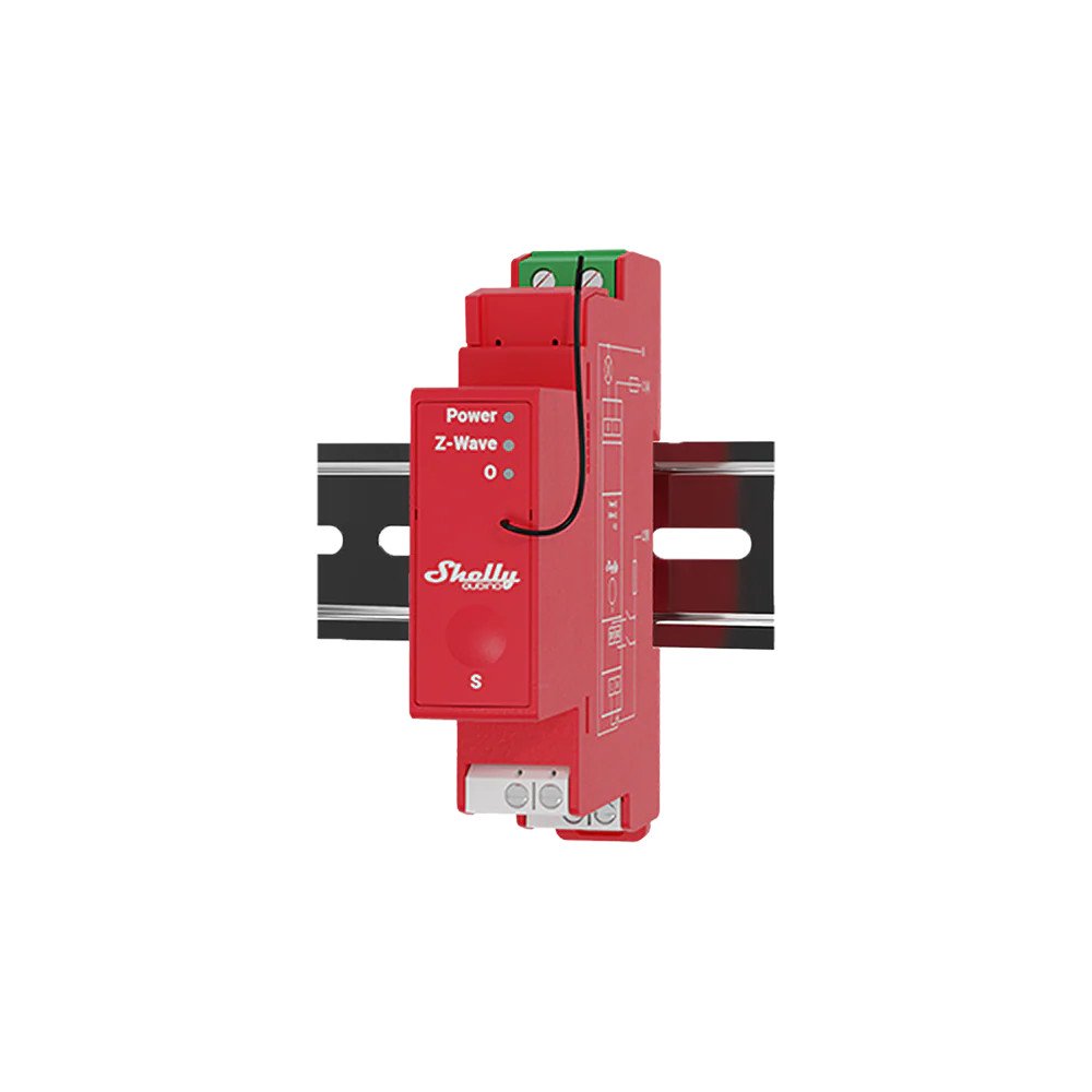 Shelly Wave Pro 1PM – Interruttore smart Z‑Wave DIN 1 canale 16A con misurazione consumi, per automazioni professionali