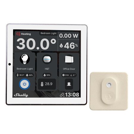 Shelly Wall Display – Pannello di controllo smart 4” touch, con relè integrato e sensori ambientali, Wi‑Fi + Bluetooth