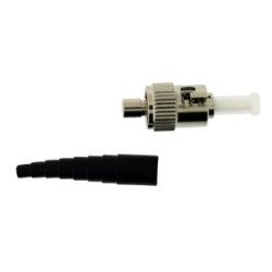 Connettore ST multimode epoxy, ferula ceramica, boot 900 µm beige